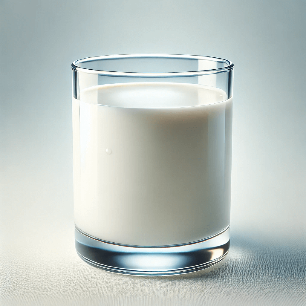 A glass of kefir.