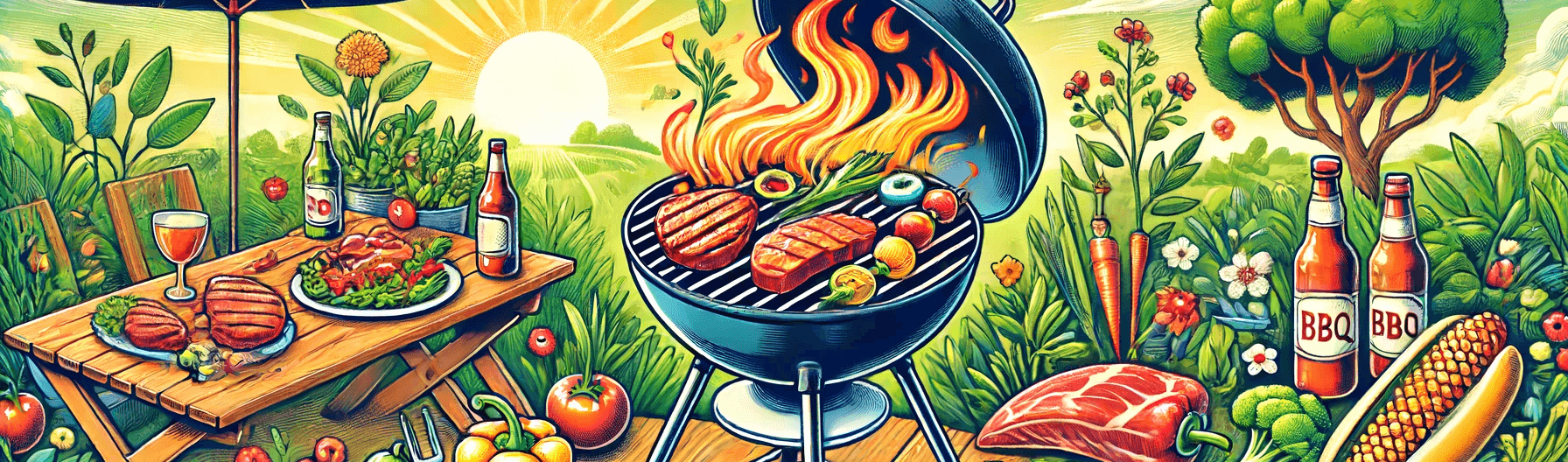 An illustration of a BBQ.