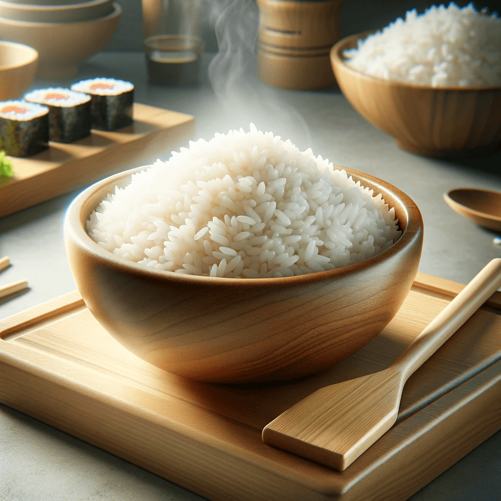 A bowl of sushi rice.